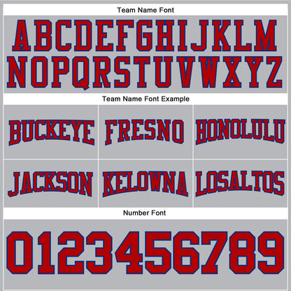 Custom Stitched Gray Red-Royal Football Pullover Sweatshirt Hoodie