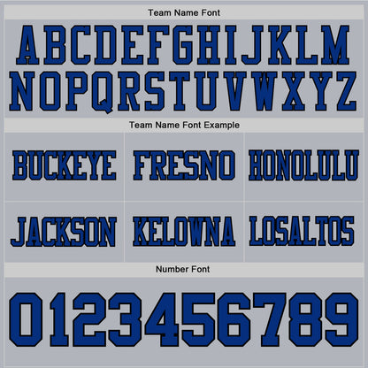 Custom Gray Royal-Black Authentic Football Jersey