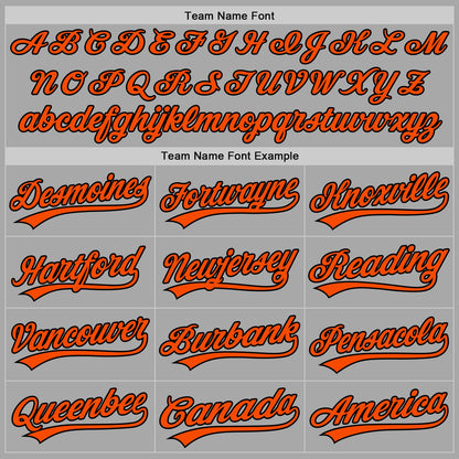 Custom Stitched Gray Orange-Black Baseball Pullover Sweatshirt Hoodie