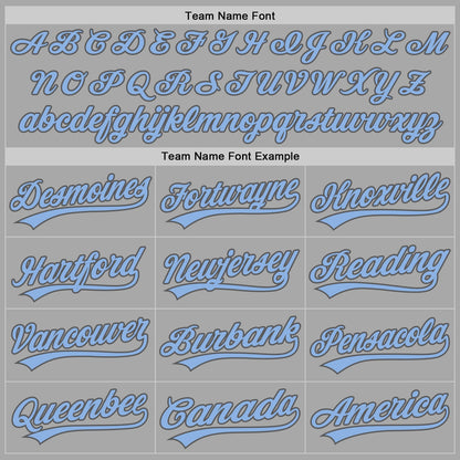 Custom Stitched Gray Light Blue-Steel Gray Baseball Pullover Sweatshirt Hoodie