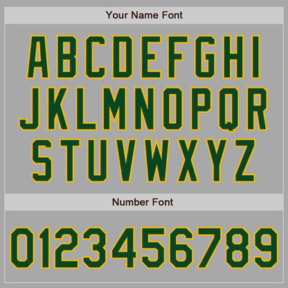 Custom Stitched Gray Green-Gold Baseball Pullover Sweatshirt Hoodie