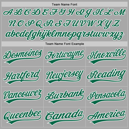 Custom Stitched Gray Kelly Green-White Baseball Pullover Sweatshirt Hoodie