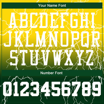 Custom Green White-Gold Round Neck Sublimation Basketball Uniform Jersey