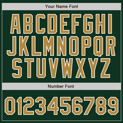 Custom Green White Pinstripe Old Gold-White Authentic Baseball Jersey