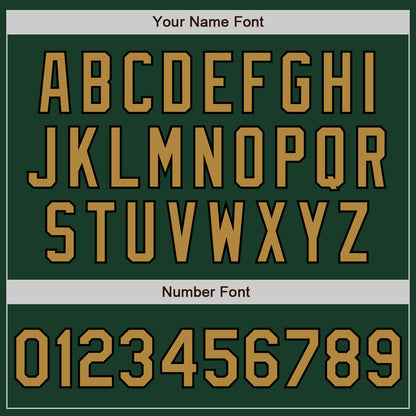 Custom Green Old Gold-Black Authentic Baseball Jersey