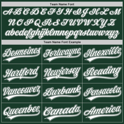 Custom Green White-Gray Authentic Baseball Jersey