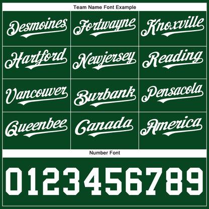 Custom Green White Authentic Baseball Jersey
