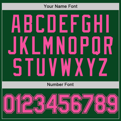 Custom Green Pink Authentic Throwback Basketball Jersey