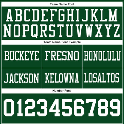Custom Green White Authentic Football Jersey