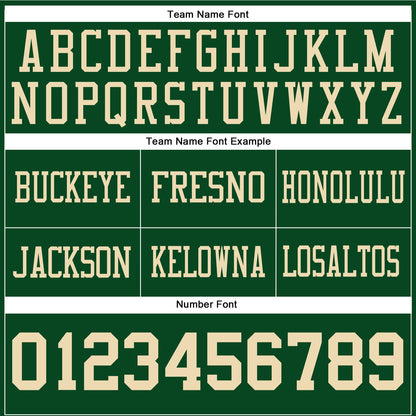 Custom Green Cream Authentic Football Jersey