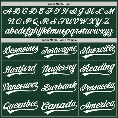 Custom Stitched Green White Baseball Pullover Sweatshirt Hoodie