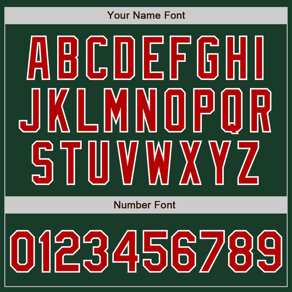 Custom Stitched Green Red-White Baseball Pullover Sweatshirt Hoodie