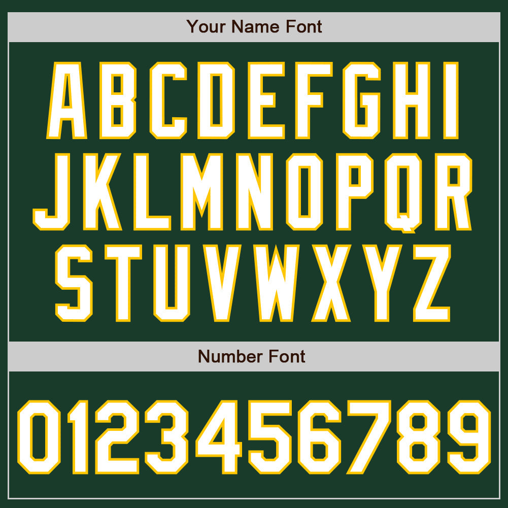 Custom Stitched Green White-Yellow Baseball Pullover Sweatshirt Hoodie
