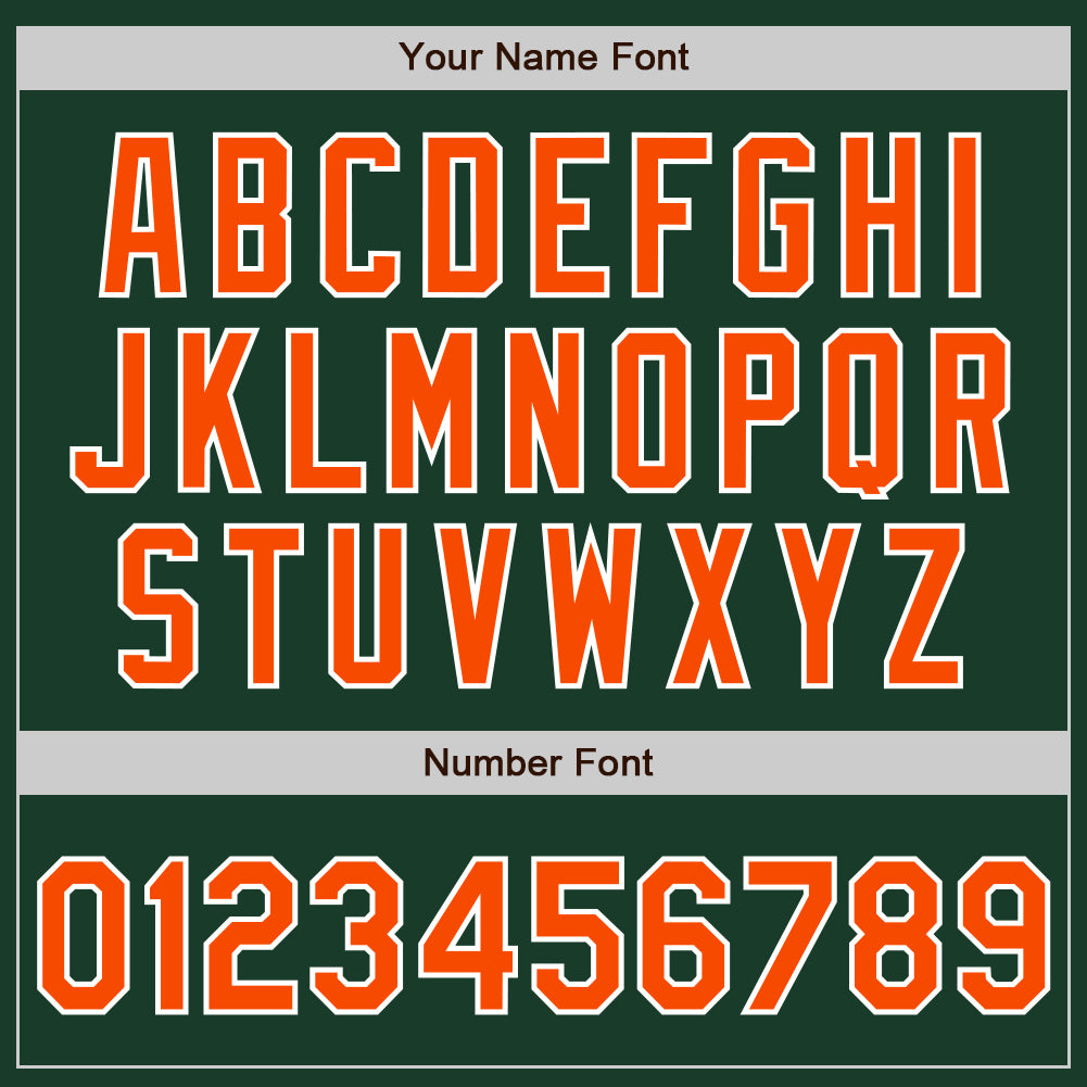 Custom Stitched Green Orange-White Baseball Pullover Sweatshirt Hoodie