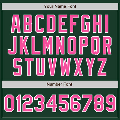 Custom Stitched Green Pink-White Baseball Pullover Sweatshirt Hoodie