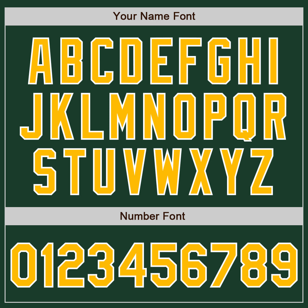 Custom Stitched Green Gold-White Baseball Pullover Sweatshirt Hoodie