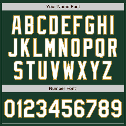 Custom Stitched Green White-Old Gold Baseball Pullover Sweatshirt Hoodie