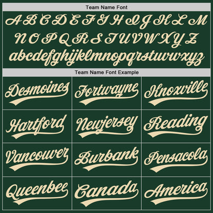 Custom Stitched Green Cream Baseball Pullover Sweatshirt Hoodie