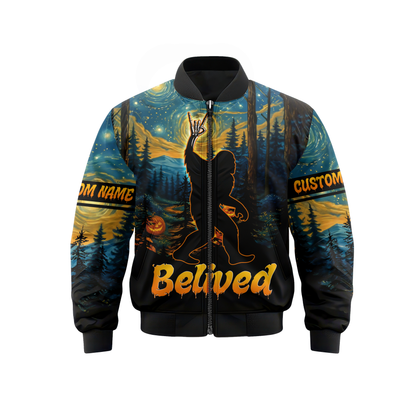 Personalized Bigfoot "Starry Night" Halloween shirt