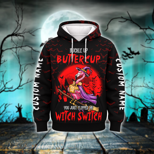 Personalized Spooky Flamingo Apparel, Custom Choo