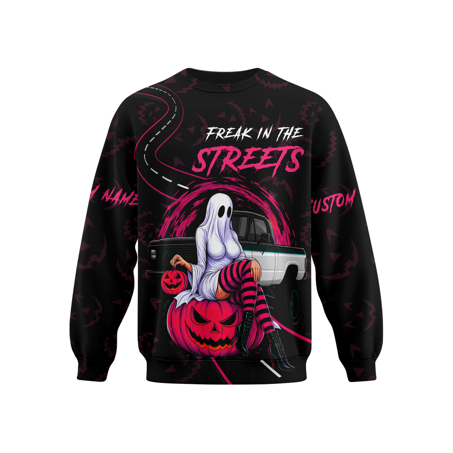 "Freak in the Streets" Ghost Pin-up shirt, Custom Choo