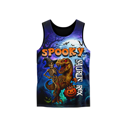 Spooky Saurus Rex Hoodie – Halloween Dinosaur & Skeleton Zip Up, Custom Name Gift, Custom Choo