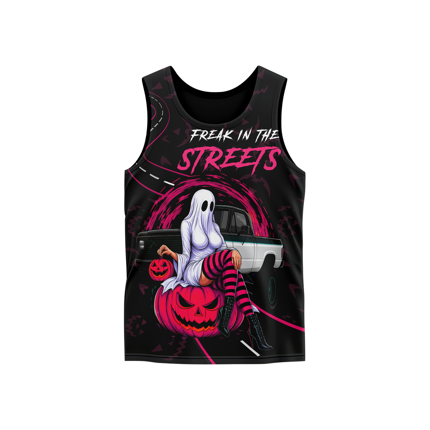 "Freak in the Streets" Ghost Pin-up shirt, Custom Choo