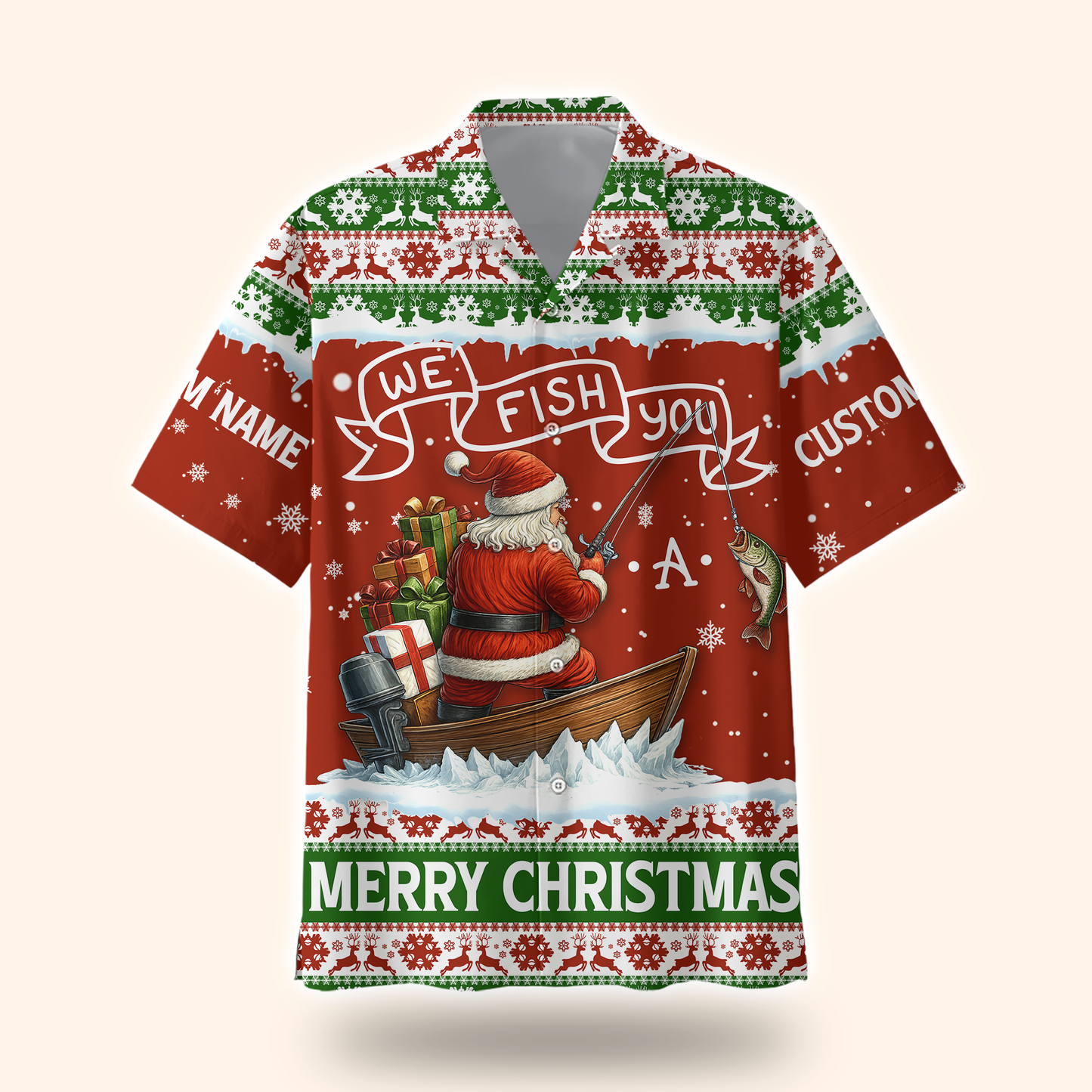 We Fish You a Merry Christmas Hoodie – Funny Fishing Holiday Zip Up