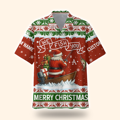 We Fish You a Merry Christmas Hoodie – Funny Fishing Holiday Zip Up