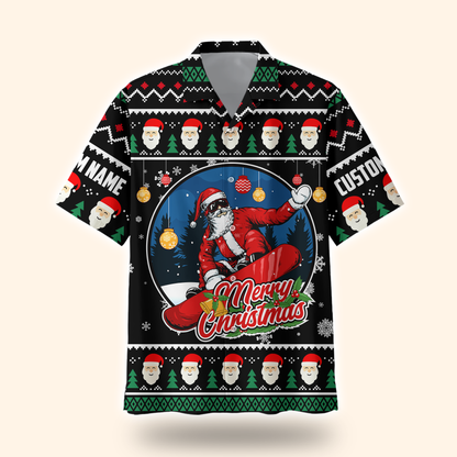 Merry Christmas Hoodie – Santa with Sunglasses Ugly Sweater Design