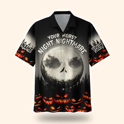 Personalized Halloween Hoodie – Your Worst Nightmare Full Moon Zip Up, Custom Choo