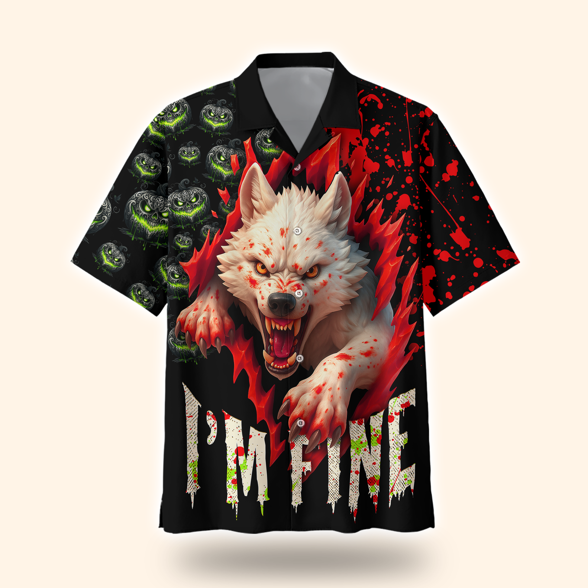 Halloween Terror Wolf shirt, Custom Choo