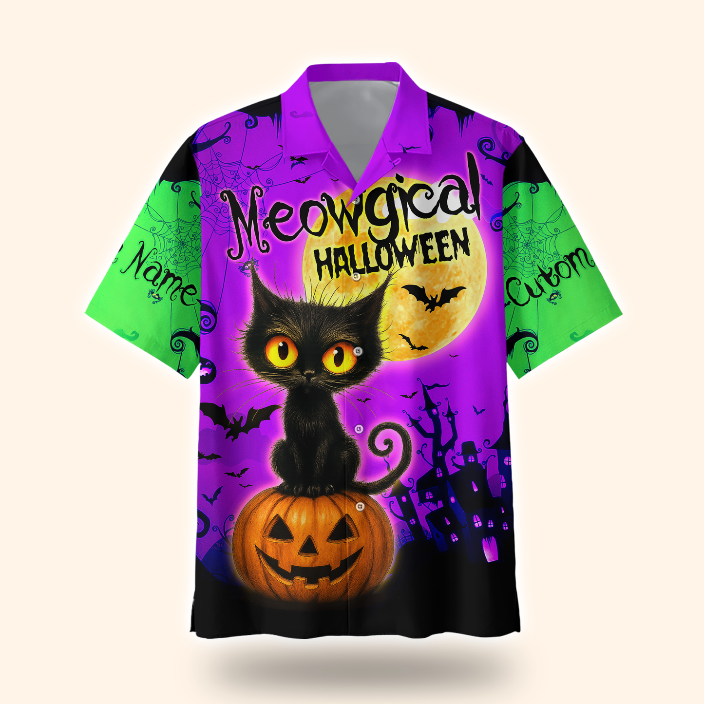 Personalized "Meowgical Halloween" Black Cat shirt