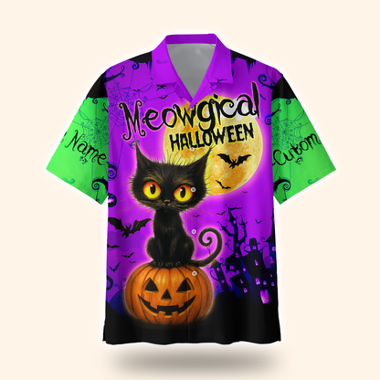 Personalized "Meowgical Halloween" Black Cat shirt