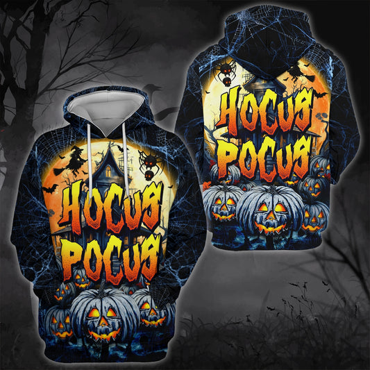 Hocus Pocus Halloween Shirt – Spooky Pumpkins & Haunted House Design