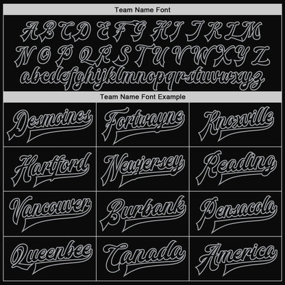 Custom Black Black-Gray Bomber Full-Snap Varsity Letterman Jacket