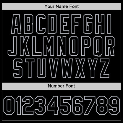 Custom Black Gray Bomber Full-Snap Varsity Letterman Two Tone Hoodie Jacket