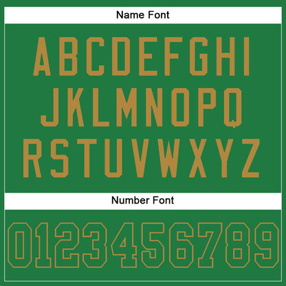 Custom Grass Green Grass Green-Old Gold Mesh Authentic Football Jersey
