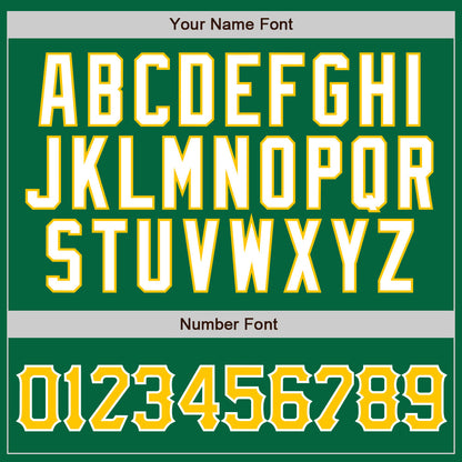Custom Kelly Green Gold Pinstripe Gold-White Authentic Baseball Jersey