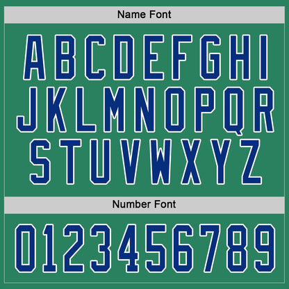 Custom Kelly Green Royal-White Hockey Jersey
