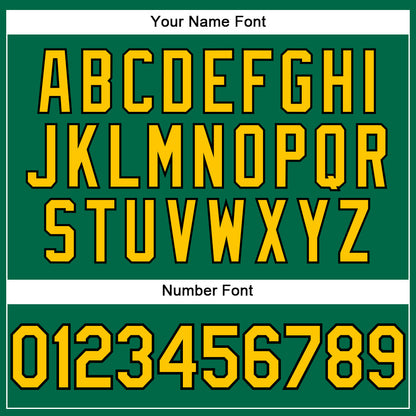 Custom Kelly Green Yellow-Black Performance T-Shirt