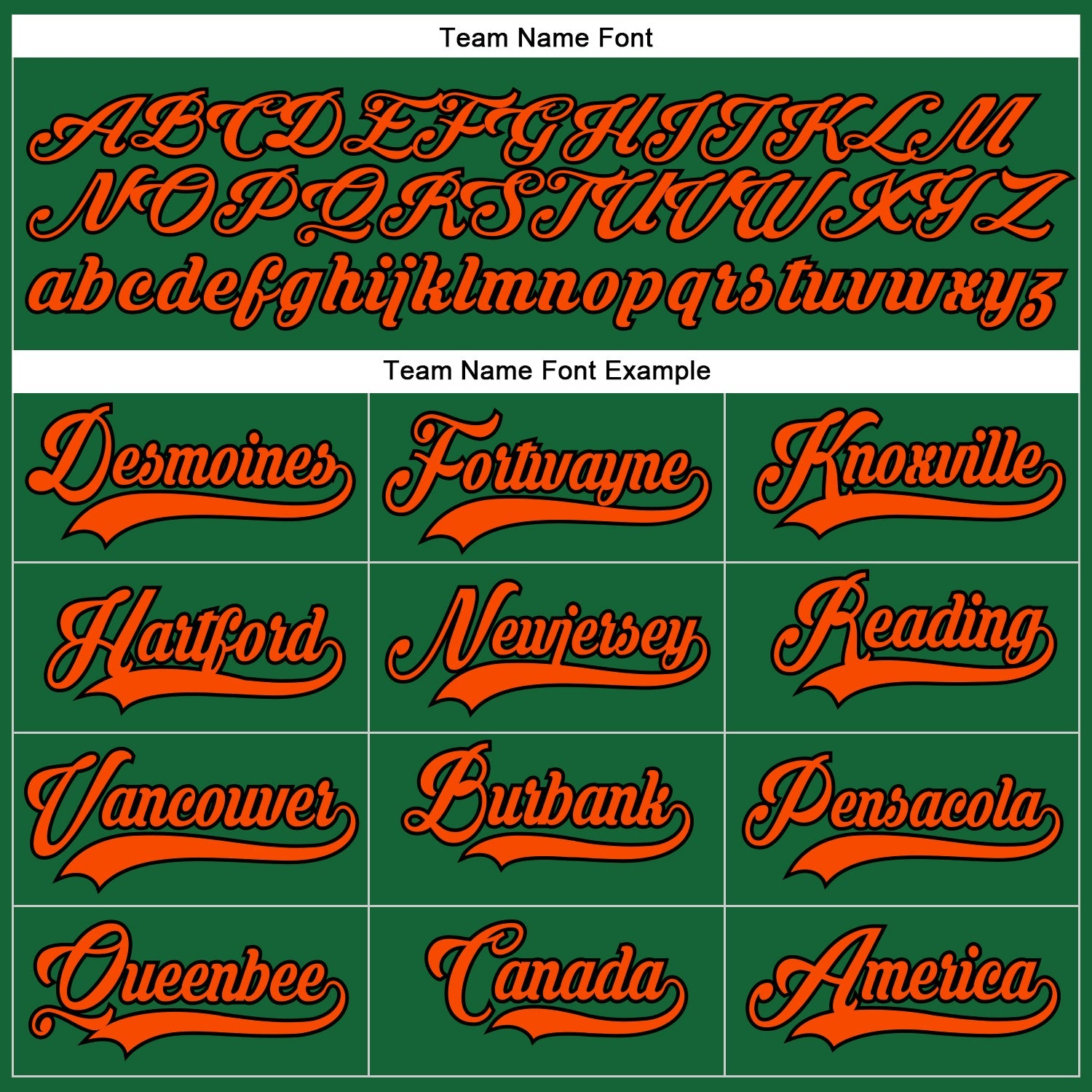 Custom Kelly Green Orange-Black Hockey Lace Neck Jersey