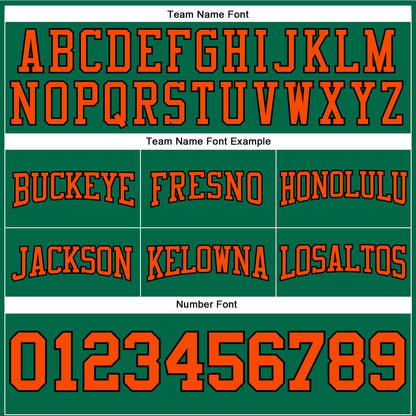 Custom Stitched Kelly Green Orange-Black Football Pullover Sweatshirt Hoodie
