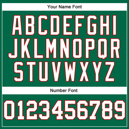 Custom Kelly Green White-Red Authentic Football Jersey