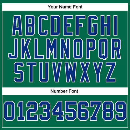 Custom Kelly Green Royal-White Authentic Football Jersey
