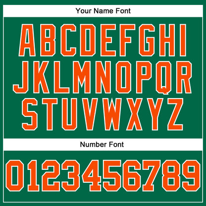 Custom Kelly Green Orange-White Authentic Football Jersey