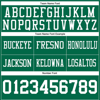 Custom Kelly Green White Authentic Football Jersey