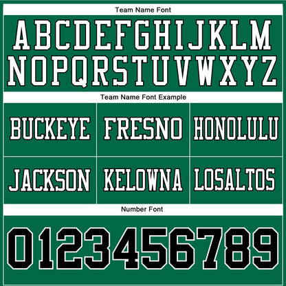 Custom Kelly Green Black-White Authentic Football Jersey