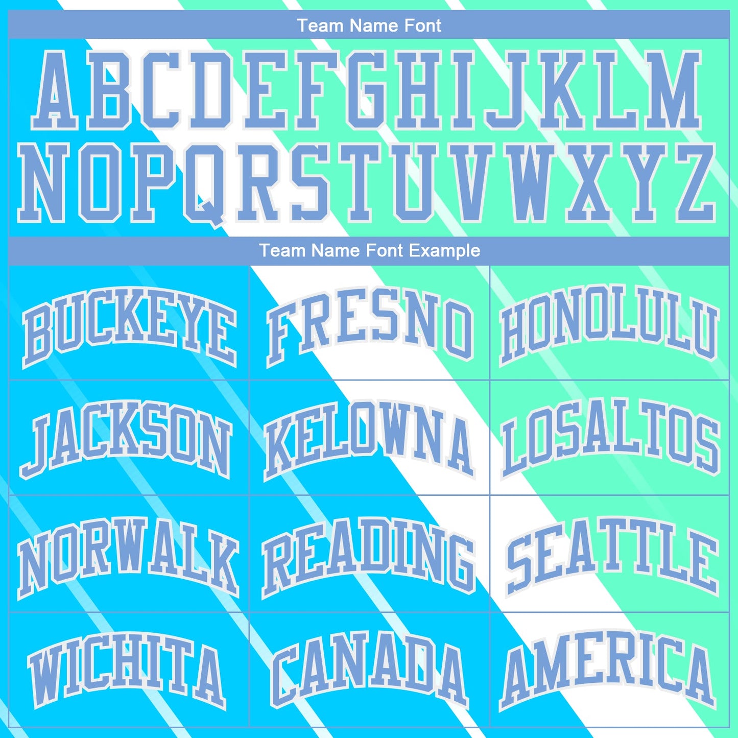 Custom Light Blue Light Blue-Green Round Neck Sublimation Basketball Uniform Jersey