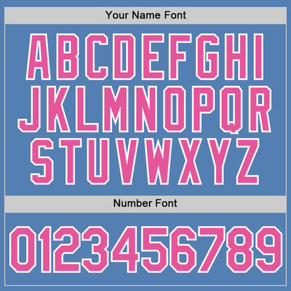 Custom Light Blue Pink-White Performance T-Shirt